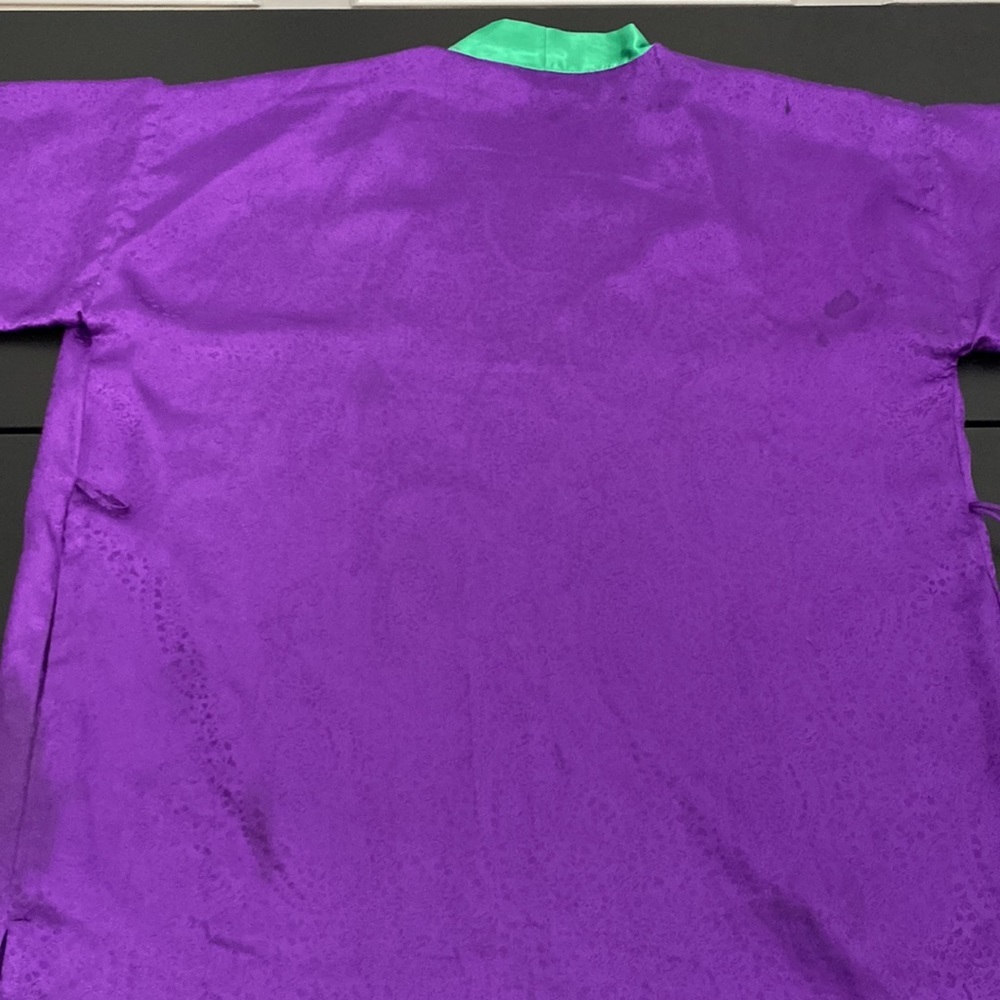 Victoria Secret Vintage Gold Label Purple and Green Robe - Picture 9 of 12